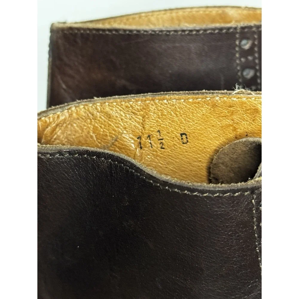 Banana Republic Men's Oxford, Wingtip, Brown Leather Boots-11.5
